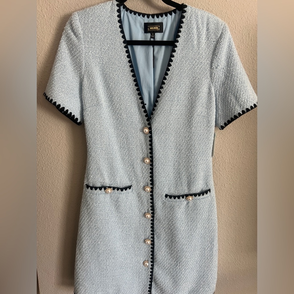 Alexia Admor Light Blue and Black Dress